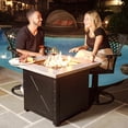 thumbnail image 2 of Endless Summer, The Mason, Square 30" Outdoor Propane Fire Pit, Includes Black Fire Glass, Matching Table Insert, & Protective Cover, 2 of 7