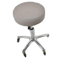 thumbnail image 1 of Round Stool Cover Waterproof Thicken Faux Leather Round Bar Stool Cover- Grey, 1 of 7