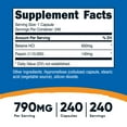 thumbnail image 2 of Nutricost Betaine HCl + Pepsin 790mg, 240 Capsules - Gluten Free & Non-GMO Supplement, 2 of 5