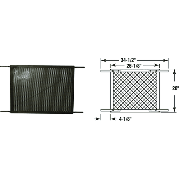 Prime-Line Make-2-Fit Plastic Door Grille - Single Pack