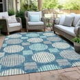 thumbnail image 6 of Addison Rugs Chantille Indoor/Outdoor Transitional Geometric Teal Washable Rectangle Rug, 8' x 10', 6 of 6