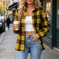 thumbnail image 2 of Wiyuqeen Long Sleeve Gingham Shirt for Women Casual Collared Buffalo Plaid Button Down Shirts Lightweight Fall Cardigan S-XXL, 2 of 9