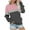 Pink, variant on Oalirro Womens Sweatshirts Crew Neck Color Block Midweight Long Sleeve Shirt