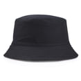 thumbnail image 2 of Aoanydony All Seasons Bucket Hat Comfortable Decorative Fashion Headwear Fashion Accessory with Solid Color for Outing Travel Wearing Black, 2 of 6