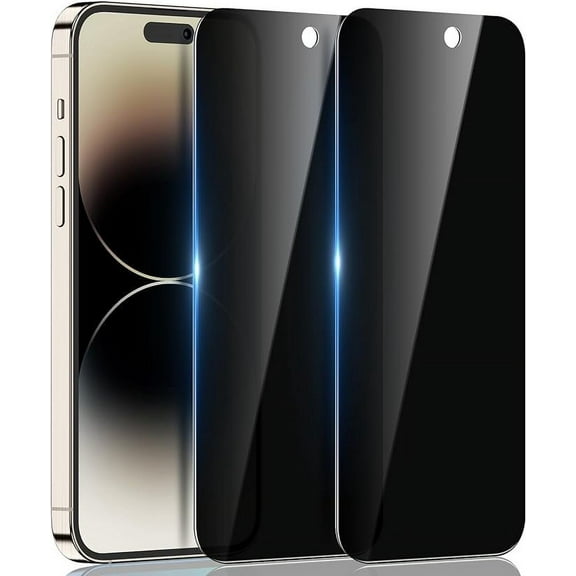 Exgreem 2 Pack Privacy Screen Protector for iPhone 15 & iPhone 15 Pro, Anti Spy, Anti-Scratch,