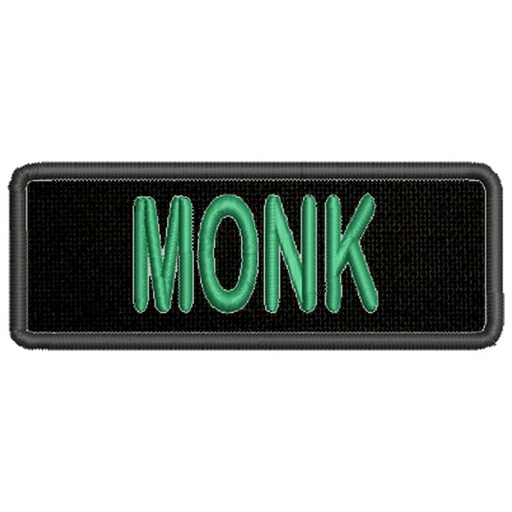 Fantasy Sci-fi World Of Warcraft Hook and Loop Monk Game RPG 4" W x 1.5" T Iron/Sew On Decorative Patch Funny Saying Biker Emblem