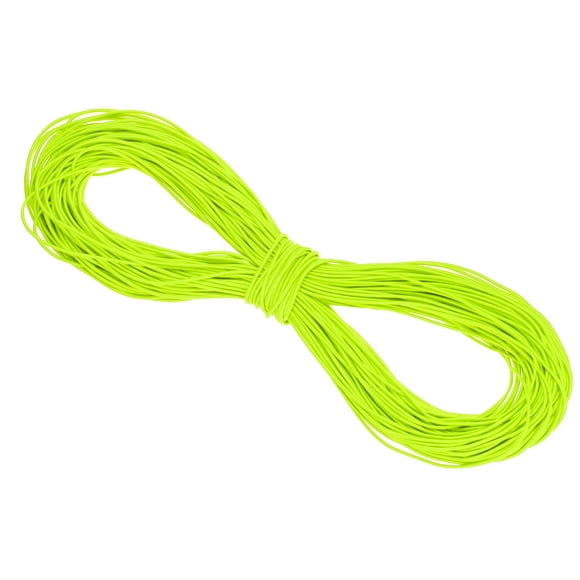 Uxcell Elastic Cord Heavy Stretch String Rope for Crafting DIY Sewing Hook Straps Camping Tie Down Strap Fluorescent Yellow 2mm x 100m