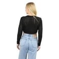 thumbnail image 6 of Socal Look Women's Cotton Crochet Sweater Long Sleeve Summer Casual Pullover Black, Small, 6 of 6