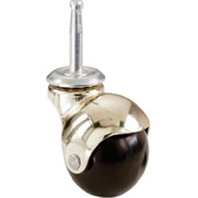 Bright Brass 2-Pack Shepherd Hardware 9354 2-Inch Hooded Ball Stem Caster