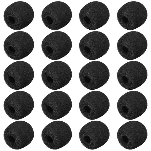 20 PCS Foam Mic Cover Headset Microphone Windscreen Shield Protection 26mm Length for Headset Lapel Lavalier