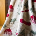 thumbnail image 2 of Denali Home Collection Denali Moose Camp/Sage Microplush Blanket, 2 of 2