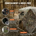 thumbnail image 3 of KFFKFF Hunting Shelter, 270° View Ground Shelter, 1-2 Individual Spring Loaded Deer Shelter with Transport Sack, Compact Durable Hunting Canopy, 3 Flat Windows for Turkey and Deer Pursuit, 3 of 9