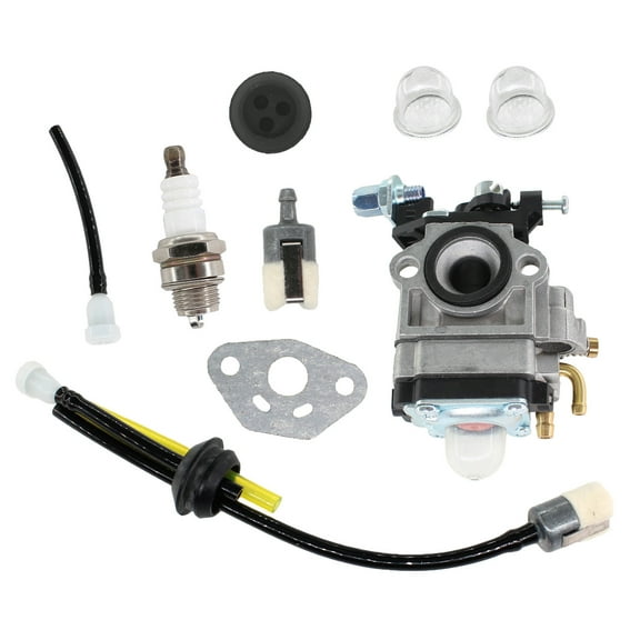 531008681 Carburetor Carb Kit for Husqvarna 324 L Trimmer 524 LK Trimmer Fuel Line Filter Spark Plug Gasket