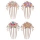 thumbnail image 2 of 4Pcs Vintage Hair Side Combs Women Rhinestone Floral Headpiece Bridal Hair Styling Clips for Weddings Parties and Daily Use, 2 of 3
