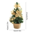 thumbnail image 2 of Christmas Ornaments 2025,Tabletop Christmas Tree with Ornaments, Artificial Christmas Tree for Home Office Indoor Bedroom Holiday Decorations, Decorated with Balls,Bows and Pine Cones (4PC-Gold), 2 of 6