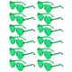 thumbnail image 1 of Gafas de sol LYMOJOR Green Heart sin montura para mujer, 12 pares, 1 of 6