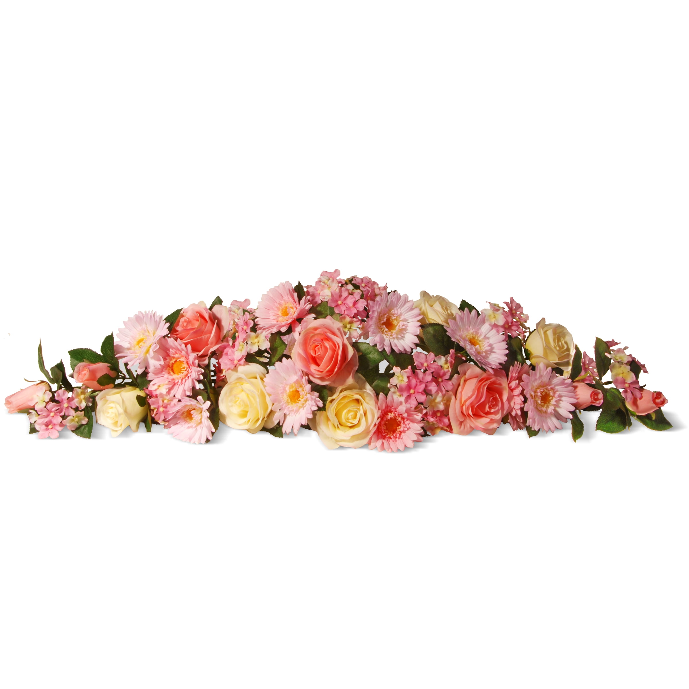 National Tree Artificial 33" Pink Spring Flowers Swag