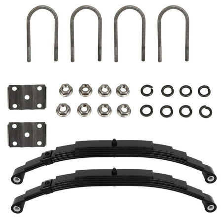 2X 6000lbs Capacity 5-Leaf Double Eye Trailer Leaf Springs   7"in Long U-bolts fit for trailer