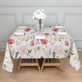 thumbnail image 3 of Pioneer Flower Floral Print Pattern Square Tablecloth,Waterproof Square Table Cover,Wipeable Spillproof Washable Table Cover for Home Kitchen Party Decor 42"X42"(107x107cm), 3 of 6