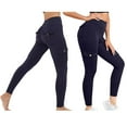 thumbnail image 3 of Workout Cargo Leggings with Pockets for Women Hidden Butt Lifting Leggings Gym Yoga Pants Navy Blue XXL, 3 of 6