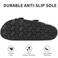 thumbnail image 6 of Ecetana Women's Cork Footbed Slide Sandals, Adjustable Double Buckle Open Toe Flat Sandals with Light Arch Support, 6 of 8
