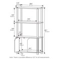 thumbnail image 3 of Furinno Brahms 4-Tier Multipurpose Bookcase/Bookshelf/Display Shelf/Display Rack with Door, Espresso/Black, 3 of 4