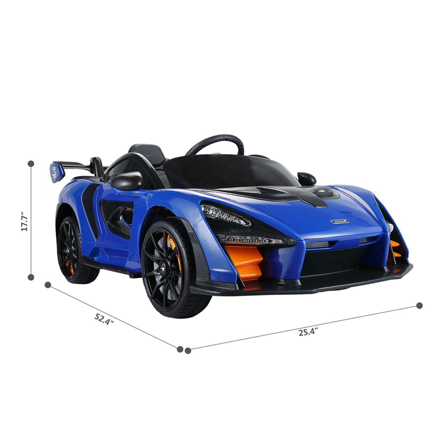CIPACHO 12 V Kids Electric Ride On Cars, Licensed Mclaren Roadster Battery Powered Sports Car Toy with 2 Speeds, Parent Control, Sound System, Blue CIPACHO 12 V Kids Electric Ride On Cars, Licensed Mclaren Roadster Battery Powered Sports Car Toy with 2 Speeds, Parent Control, Sound System, Blue