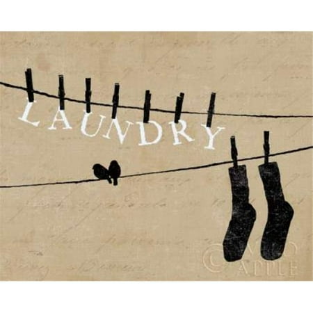 Birds On Wire Wild Apple Graphics PDX10034SMALL Birds On A Wire - Laundry Poster Print by Alain Pelletier, 8 x 10 - Small ()
