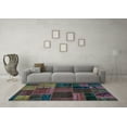thumbnail image 3 of Ahgly Company Indoor Rectangle Oriental Light Blue Modern Area Rugs, 2' x 5', 3 of 4