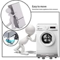 thumbnail image 3 of LUCKUP Multi-functional Movable Adjustable Base with 4 Locking Rubber Swivel Wheels and 4 Strong Feet Size Adjustable Universal Mobile Case Roller Dolly for Dryer, Washing Machine and Refrigerator, 3 of 7
