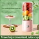 thumbnail image 3 of Mini exprimidor inalámbrico de 380 ml, exprimidor de frutas y verduras, color rosa, 3 of 4