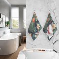 thumbnail image 3 of Dreamtimes Hand Towels Set - Christmas Balls Santa Print for Bathroom Kitchen Travel 16×28 in/2 Pcs, Cotton Bath Towels Lightweight Quickdry for Bathroom Ktichen Travel SPA Gym, 3 of 7