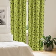 thumbnail image 2 of Ambesonne Lizards Window Curtains, Slender Shaped Reptiles, Each 28" W x 95" L, Apple Green and Charcoal Grey, 2 of 4