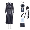 thumbnail image 1 of Disfraz de Addams para niños, uniforme escolar, ropa de fiesta de Halloween, 1 of 4