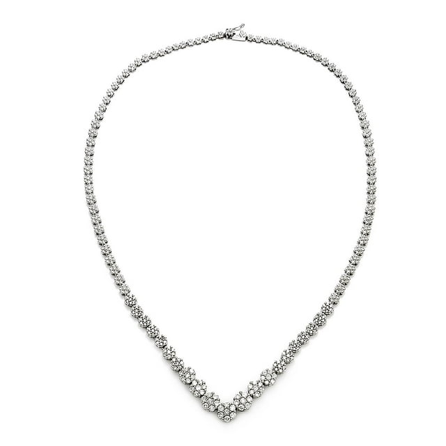 3.00 CT.TW. Round Cut Diamond Graduating Tennis Necklace in 14K Gold