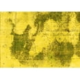 thumbnail image 1 of Ahgly Company Machine Washable Indoor Rectangle Abstract Yellow Modern Area Rugs, 8' x 10', 1 of 4