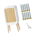thumbnail image 5 of DOMELAY Trash Can with Lid Holder Touchless Waste Basket for Toilet Kitchen Entryway White, 5 of 9