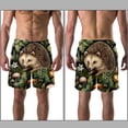 thumbnail image 3 of luoweisi Men's Beach Shorts Quick Dry Swim Trunks with Mesh Lining Hedgehog L, 3 of 5