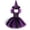 Dark Purple, variant on Women Halloween Costume Dress With Witch Hat, Tulle Party Outfit For Cosplay, Dance Recitals, Stage Performances, Costume Parties, Photo Sessions, Parades And Fantasy Dress Up Occasions