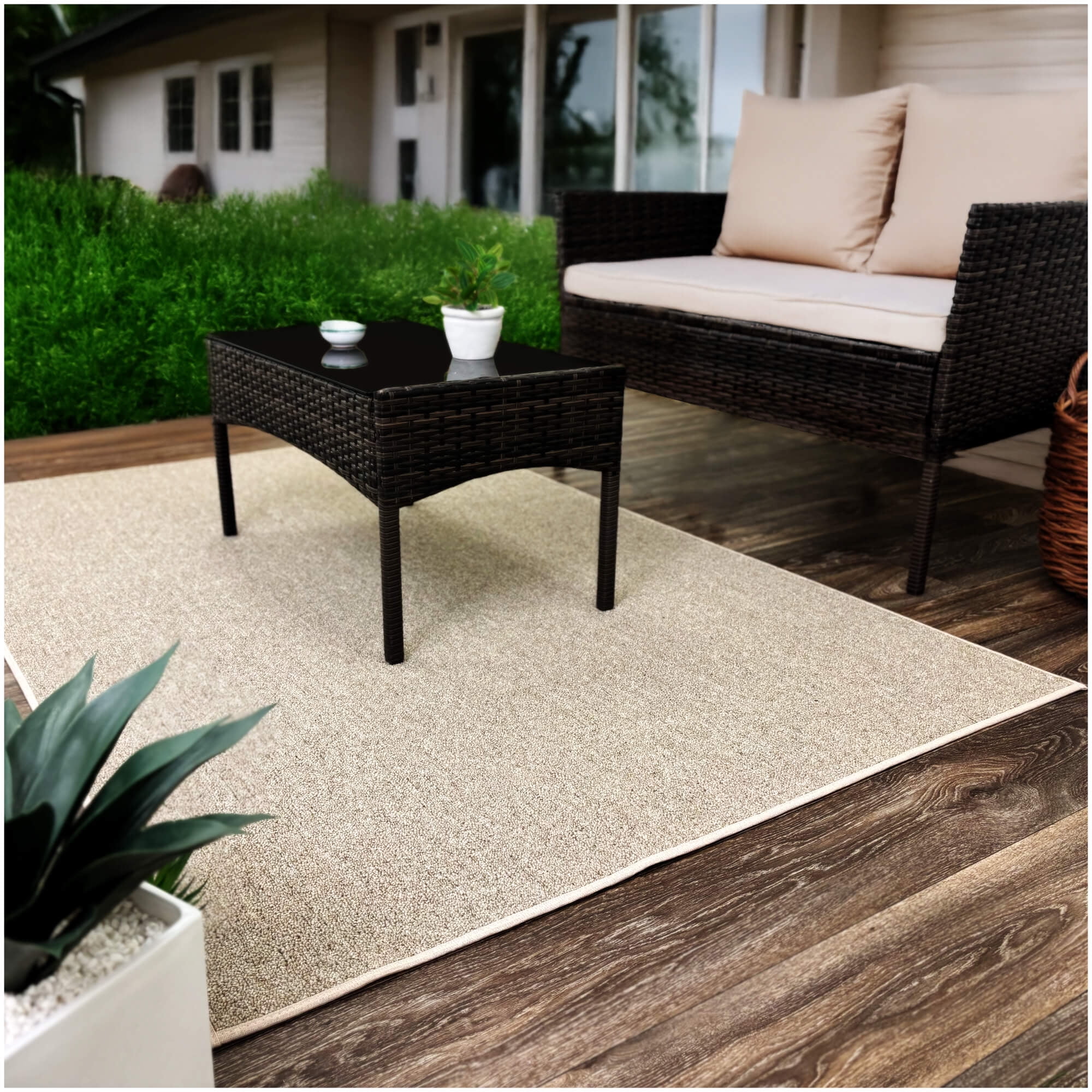Koeckritz Rugs Toast 8'x16' Standard Area Rug for Indoor or Outdoor Living Spaces