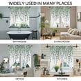 thumbnail image 3 of Green Eucalyptus Leaves Swag Valances for Windows, Kitchen Curtains 36 Inch Length 2 Panels Set, Summer Botanical Weeping Watercolor Short Curtains for Small Windows Rod Pocket Cafe Curtains 28"x36", 3 of 8