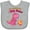 AC-Heather Grey, variant on Inktastic Dinosaur Future Big Sister Girls Baby Bib