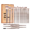 thumbnail image 1 of 20pcs/Set Eye Makeup Brushes Set with Case Coffee Brown Professional Soft Cosmetic Brushes Beauty Facial Tools, 1 of 10