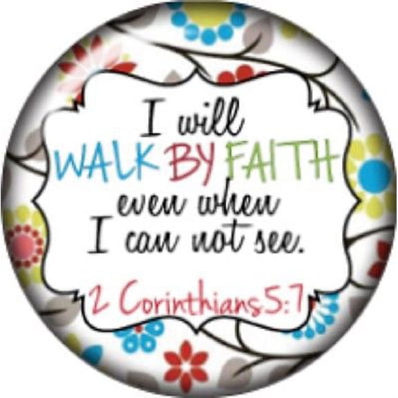 Snap button I will walk by faith charm  Jewelry 18mm