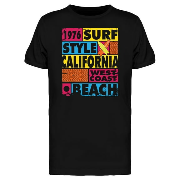 California Surf Style 1976 Tee Men's -Image by Shutterstock