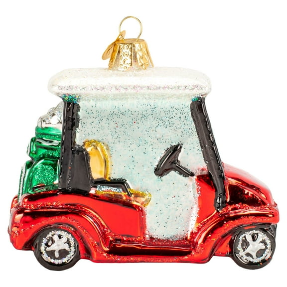 Old World Christmas Golf Cart Glass Blown Ornament for Christmas Tree