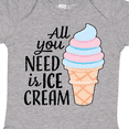 thumbnail image 4 of Inktastic All You Need is Ice Cream with Ice Cream Cone Boys or Girls Baby Bodysuit, 4 of 5