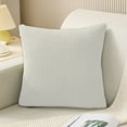 thumbnail image 5 of PureCasa Polyester Throw Pillow for Bed Sofa Couch, Household Soft Comfort Pillows Decorative Pillow with Insert for Indoor Outdoor, Solid Color Modern Style Home Decor, 18"x18", 1PC, White, 5 of 8