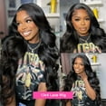 thumbnail image 5 of 200% Density Lace Front Wig Human Hair Body Wave Transparent Brazilian Virgin Human Hair Wigs 13x6 Lace Front Wigs Human Hair Pre Plucked With Baby Hair For Women Natural Color, 5 of 10