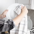 thumbnail image 4 of RITZ Royale Collection 100% Combed Terry Cotton, Oversized Kitchen Towel Set, 2-Pack, Check, Latte, 4 of 6